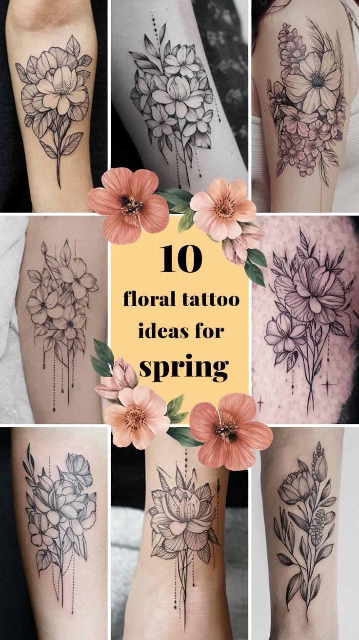 Read more about the article 10 Floral Tattoo Ideas for Spring