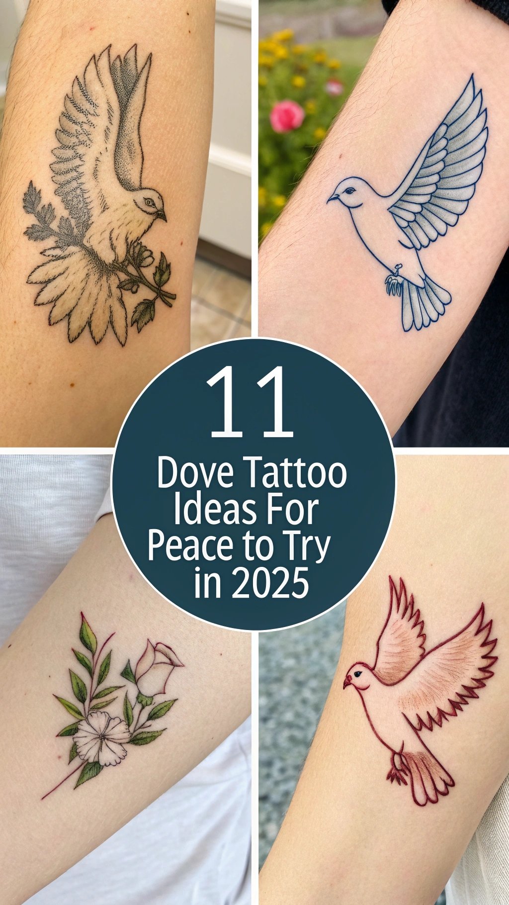 Read more about the article 11 Dove Tattoo Ideas for Peace to Try in 2025