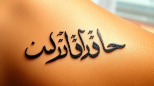 Read more about the article Arabic Words Tattoo Meaning and Symbolism