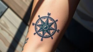 Read more about the article Compass Tattoo Meaning and Symbolism